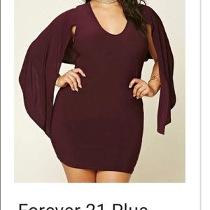 Never Worn Forever 21 BodyCon Cape Dress